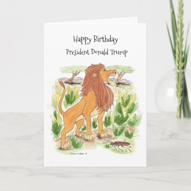 Lion Birthday Card (Front)