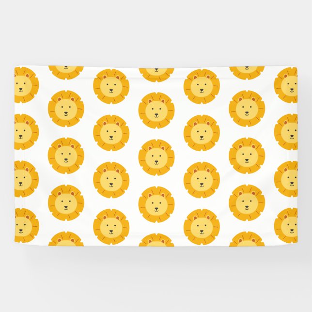 Lion Birthday Kids Art Banner (Horizontal)