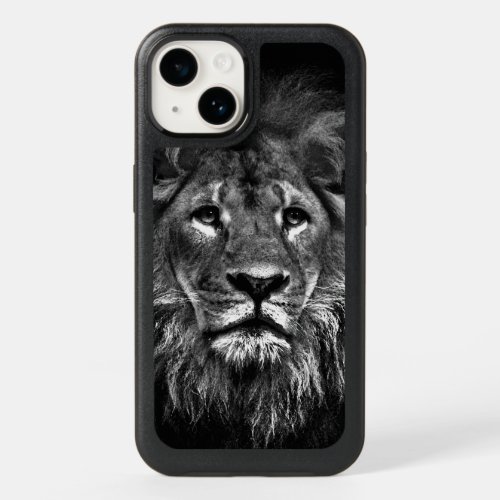 Lion Black and White OtterBox iPhone 14 Case