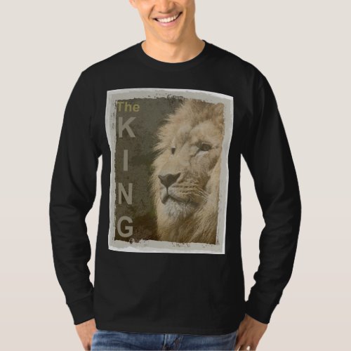 Lion Black Colour Elegant Modern Template Basic T_Shirt