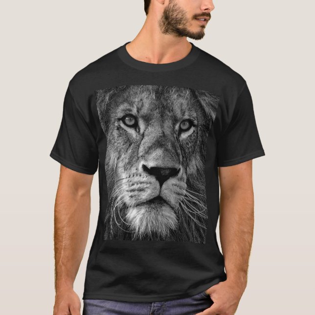 Lion Black & White T-Shirt (Front)
