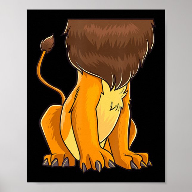 Lion Body Costume Mane Cute Headless Fun Lions Hal Poster (Front)
