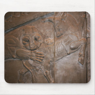 Lion & Bull: Persian Bas-relief Mouse Pad