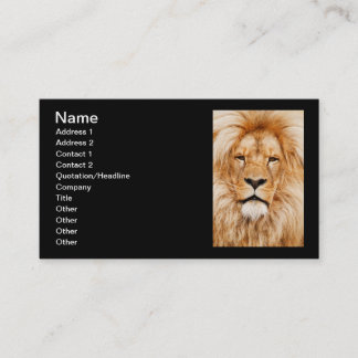 Lion Business Cards Black