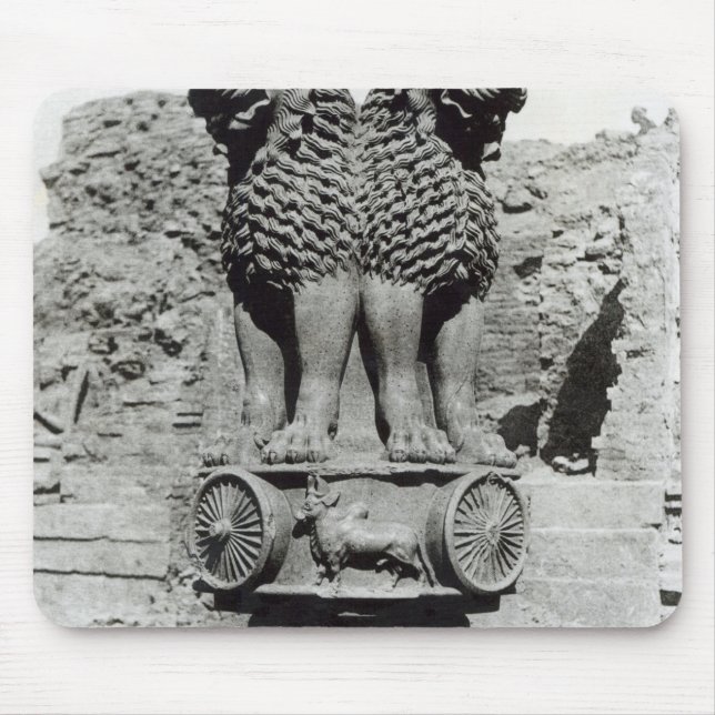 Lion capital from the Pillar of Emperor Ashoka Mouse Pad (Front)