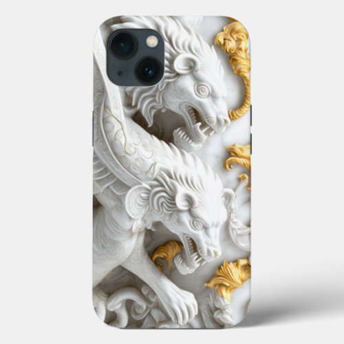 Lion Carrera Marble Iphone Case