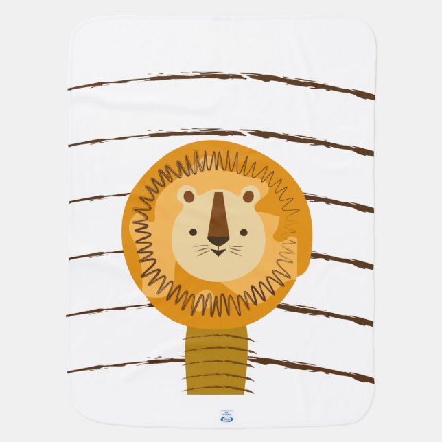 Lion Cartoon Kids Baby Blanket (Back)