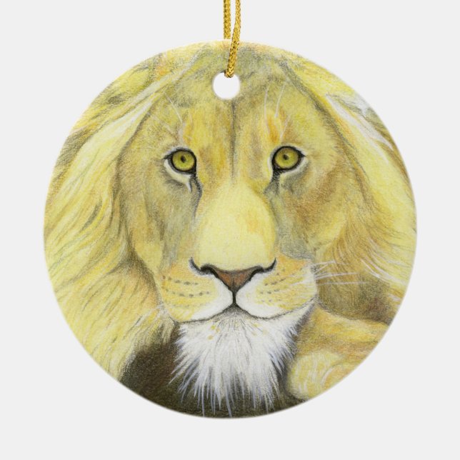 Lion Ceramic Ornament (Front)