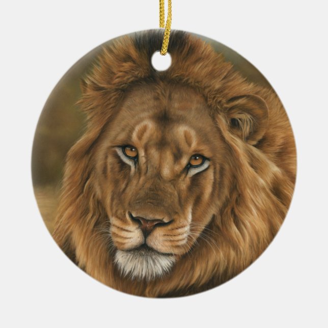 Lion Ceramic Ornament (Front)