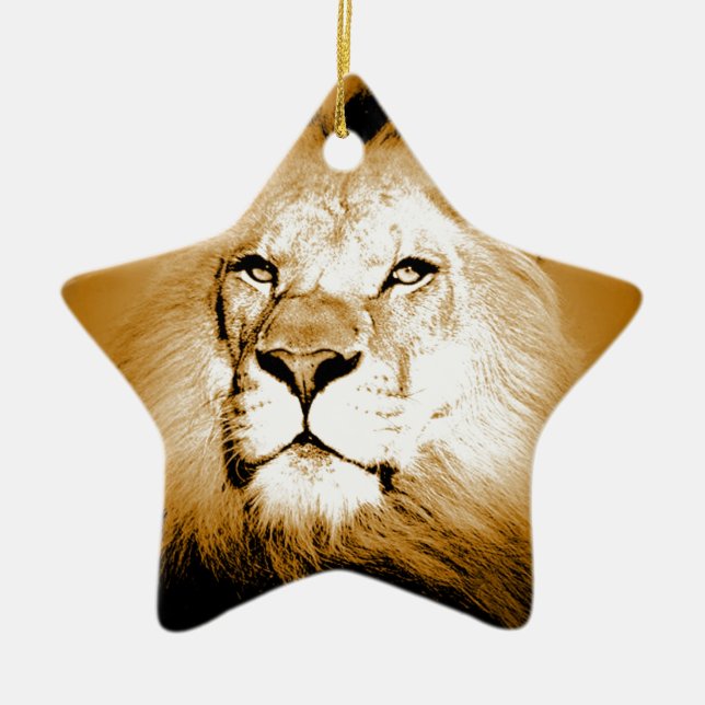 Lion Ceramic Ornament (Front)