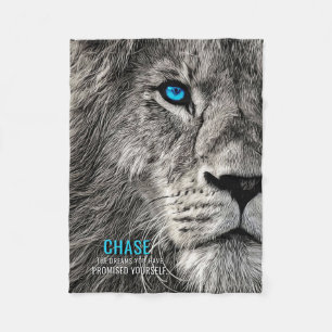 Lion Chase Your Dreams Fleece Blanket