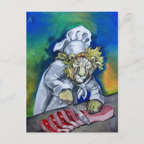 Lion Chef Postcard
