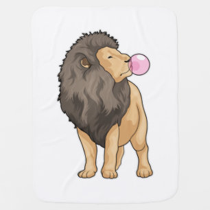 Lion Chewing gum Baby Blanket