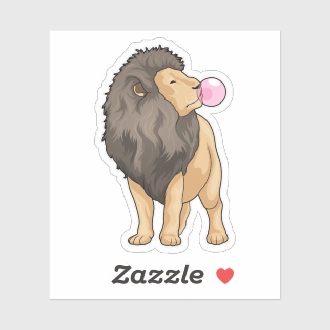 Lion Chewing gum Sticker (Sheet)