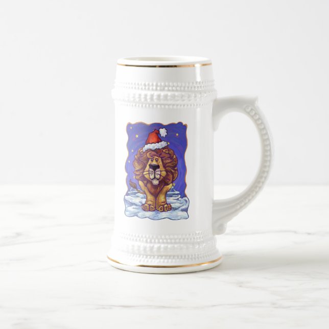 Lion Christmas Beer Stein (Right)