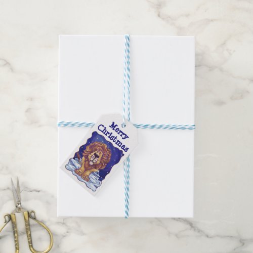 Lion Christmas Gift Tags