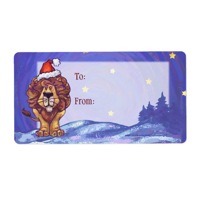 Lion Christmas Label (Front)