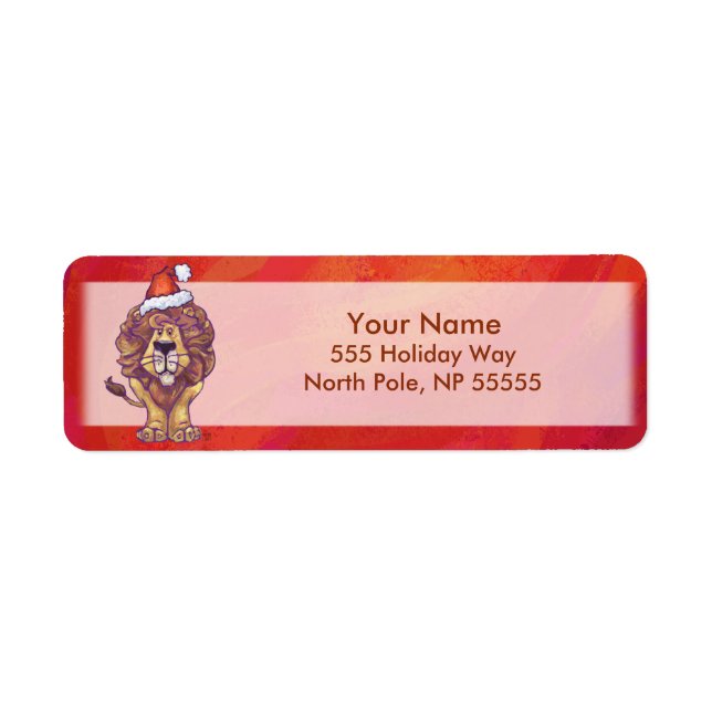 Lion Christmas On Red Label (Front)