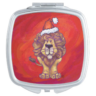 Lion Christmas On Red Vanity Mirror
