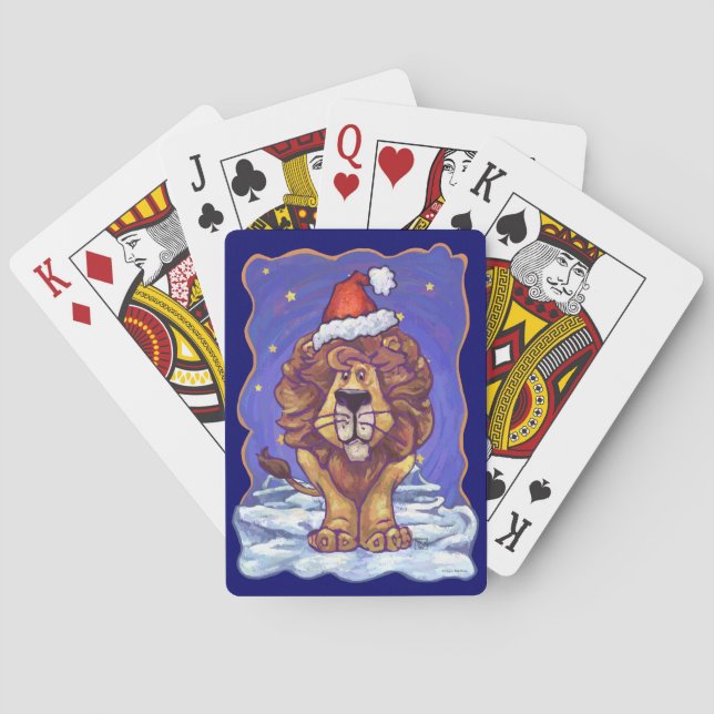Lion Christmas Poker Cards (Back)
