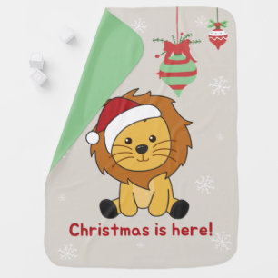 Lion Christmas Snow Winter Animals Lions Baby Blan Blanket