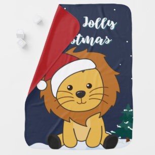 Lion Christmas Snow Winter Animals Lions Baby Blan Blanket
