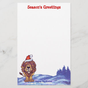 Lion Christmas Stationery