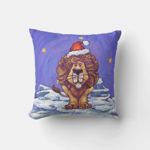 Lion Christmas Throw Pillow