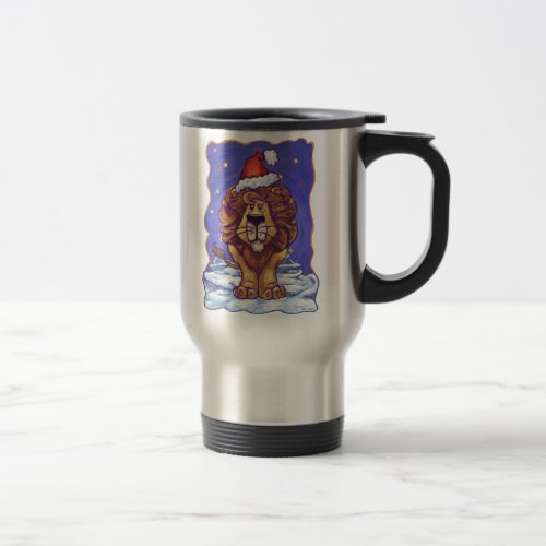Lion Christmas Travel Mug