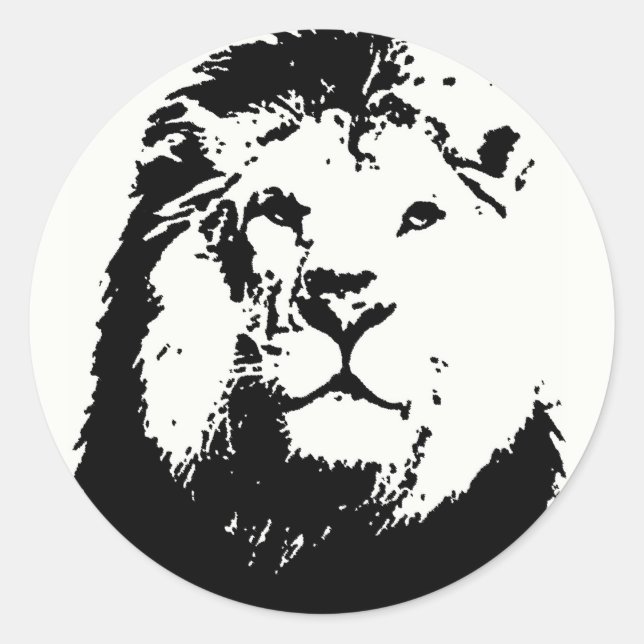 Lion Classic Round Sticker (Front)