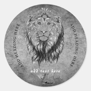 Lion Classic Round Sticker