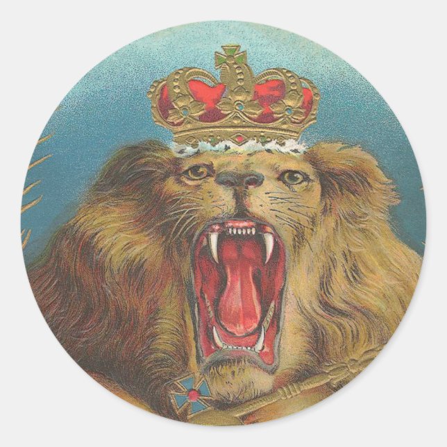 Lion Classic Round Sticker (Front)