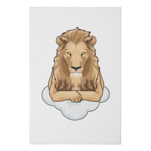 Lion Clouds Faux Canvas Print