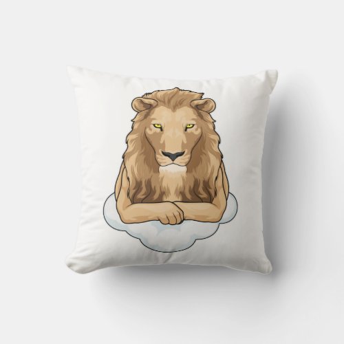 Lion Clouds Throw Pillow