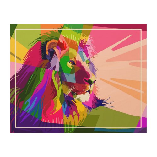 Lion Colorful Prismatic Pop Art Design 