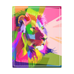 Lion Colorful Prismatic Pop Art Design
