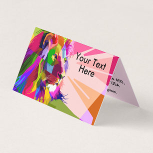 Lion Colorful Prismatic Pop Art Design-62501 Business Card