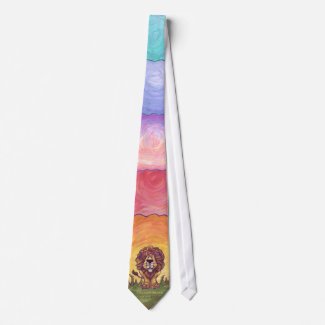 Lion Colorful Tie