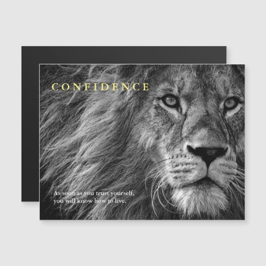 Lion Confidence Quote Inspirational (Front/Back)