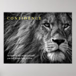 Lion Confidence Quote Inspirational Poster