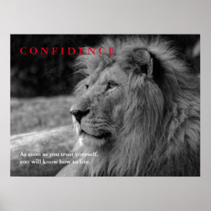 Lion Confidence Quote Inspirational Poster
