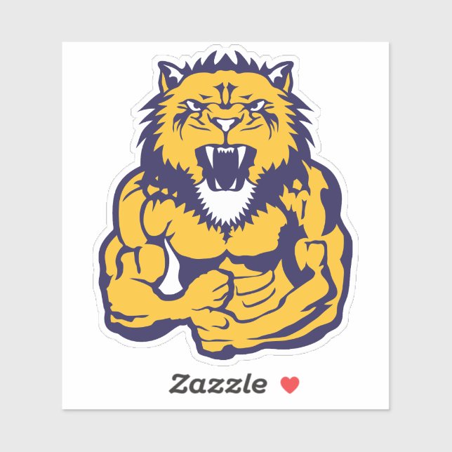 lion corps bodybuilding musculation design muscu sticker (Sheet)