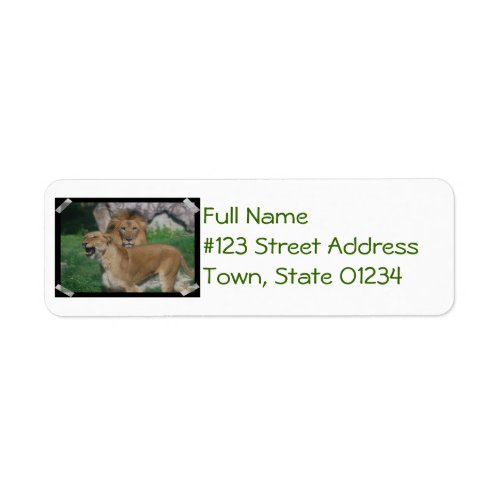 Lion Couple Label