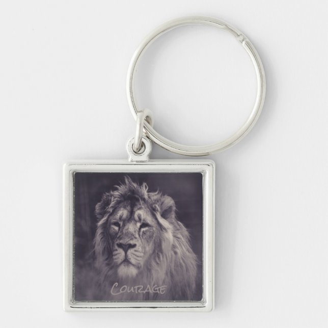 Lion Courage King of the Jungle Keychain (Front)