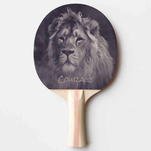Lion Courage King of the Jungle Ping Pong Paddle (Front)