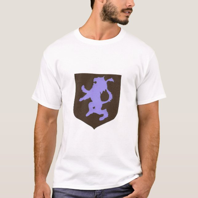 Lion Crest - Purple & Black T-Shirt (Front)