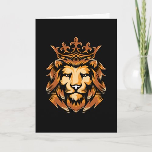 Lion Crown Lion Wildlife Cat Cats Card
