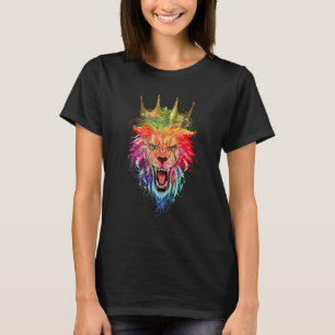 Lion Crown Motivation Beast Workout King Leo Fitne T-Shirt