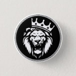 Lion Crown Roar Button at Zazzle