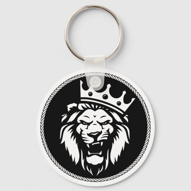 Lion crown roar keychain | Zazzle